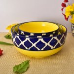 KunhaR Ceramic Mixing Bowls - 1500 ML, 800 ML And 600 ML, 3 Pieces