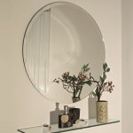 KunhaR Frameless Round Wall Mirror, 21 X 21 Inch, 1 Piece