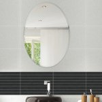 KunhaR Frameless Oval Wall Mirror, 12 X 16 Inch 