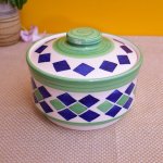 Kunhar Ceramic Donga with lid - 1000 ML, 1 Piece, Blue Green