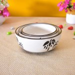 KunhaR Ceramic Mixing Bowls - 1500 ML, 800 ML And 600 ML, 3 Pieces, White