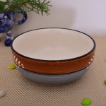 Kunhar Ceramic Bowl, Big Ceramic Bowl, Ceramic Serving Bowl, 1500 Ml, Brown Grey