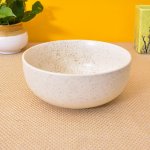 Kunhar Ceramic Bowl, Big Ceramic Bowl, Ceramic Serving Bowl, 1500 Ml, White Matt