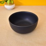 Kunhar Ceramic Bowl, Big Ceramic Bowl, Ceramic Serving Bowl, 1500 Ml, Black Matt