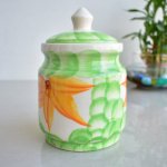 KunhaR Ceramic Multipurpose Jar, Ceramic Storage Jar - 600 Ml, 1 Piece, Green