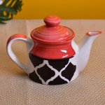 KunhaR Ceramic Teapot, Ceramic Kettle, Coffee Pot, Ceramic Tea Pot - 300 Ml, Red Chidi