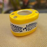 KunhaR Ceramic Toothbrush Holder Stand for Bathroom, Yellow