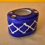 KunhaR Ceramic Toothbrush Holder Stand for Bathroom, Blue Chidi