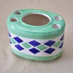 KunhaR Ceramic Toothbrush Holder Stand for Bathroom, Green