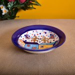 KunhaR Ceramic Deep Pasta Plate Soup Plate, Meggie Plate, Salad Plate,  1 Piece,(8 Inch) Hut Print