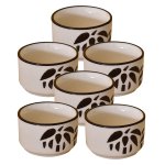 Kunhar Ceramic Sauce Holder, Chutney Holder, Dip Bowls & Pickle Bowls, 56 Ml, 6 Pieces, Off White